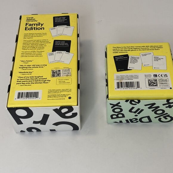 Card Against Humanity Family Edition Game 600 Cards & Glow In The Dark 300 Cards - Picture 3 of 9